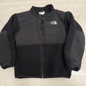 North Face Jacket Size 18-24 Months Full Zip Fleece Black Pockets